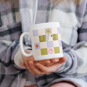 Custom Text Mug, Retro Coffee Mug, Custom Name Mug, Personalized Mug Gift, Custom Coffee Mug Gift, Retro Mug Personalized, Custom Coffee Cup