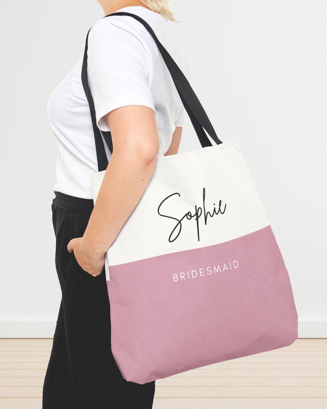 Personalized Bridesmaid Tote Bag Gift Bridesmaid Tote Custom Name Tote ...
