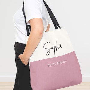 Personalized Bridesmaid Tote Bag Gift Bridesmaid Tote Custom Name Tote Bag Bridesmaid Bachelorette Gift Tote Bag Bachelorette Gift Custom