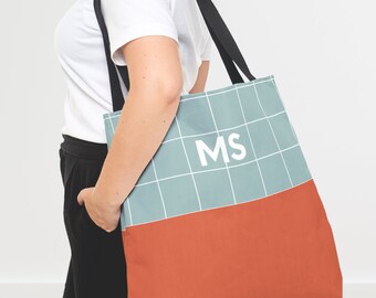 Borsa tote monogramma, borsa di tela personalizzata, borsa tote con iniziali personalizzate, borsa regalo personalizzata per le donne, borsa tote personalizzata regalo, borsa quotidiana per lei