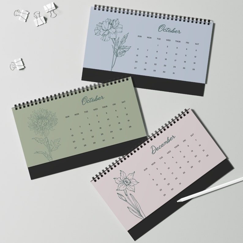 Personalized Desk Calendar 2024, 2024 Calendar, Personalized Calendar