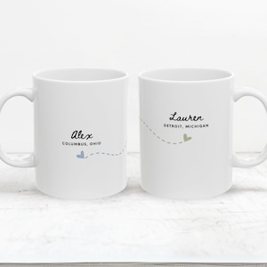 Long Distance Mug Gift, Custom State Distance Mug Gift, Gifts for Long Distance, Friend Moving Away Gift, Long Distance Relationship Gifts