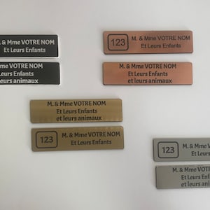 Plaque Nominative pour votre Boite à Lettre