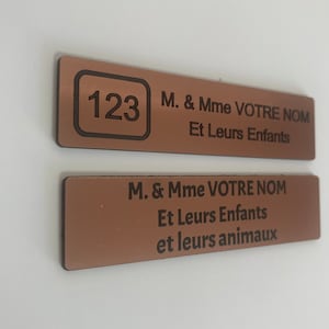 Plaque de Boîte aux lettres Personnalisés Cuivre