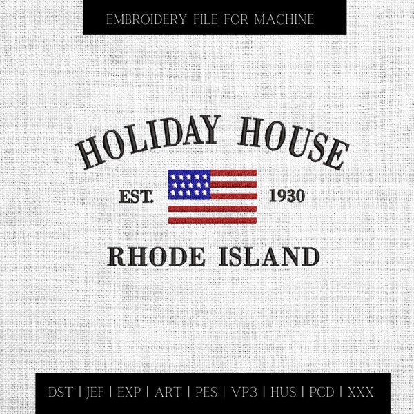Holiday house embroidery designs, Rhode island embroidery pattern, Gift for her machine embroidery designs, Taytay embroidery files, Taylor