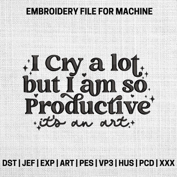 Swift embroidery designs, TTPD embroidery pattern, I cry a lot machine embroidery designs, gift for her embroidery files trendy, taytay gift