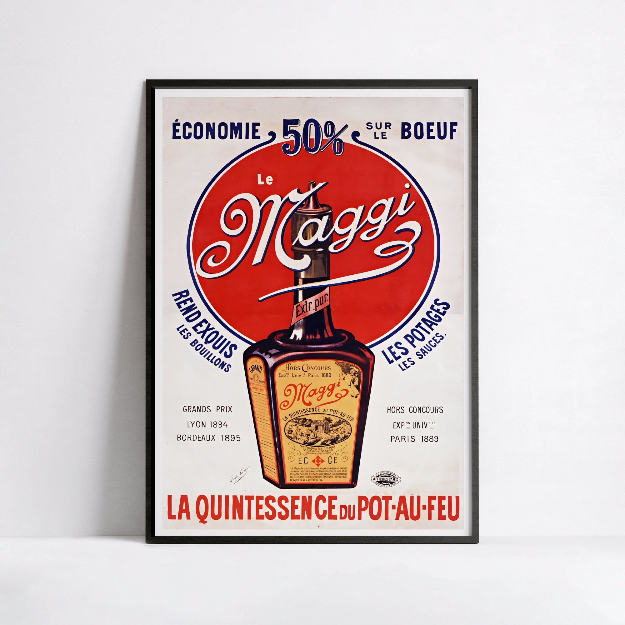 Vintage kitchen poster "le Maggi" - High Definition - Firmin Bouisset - matte paper 230gr/m