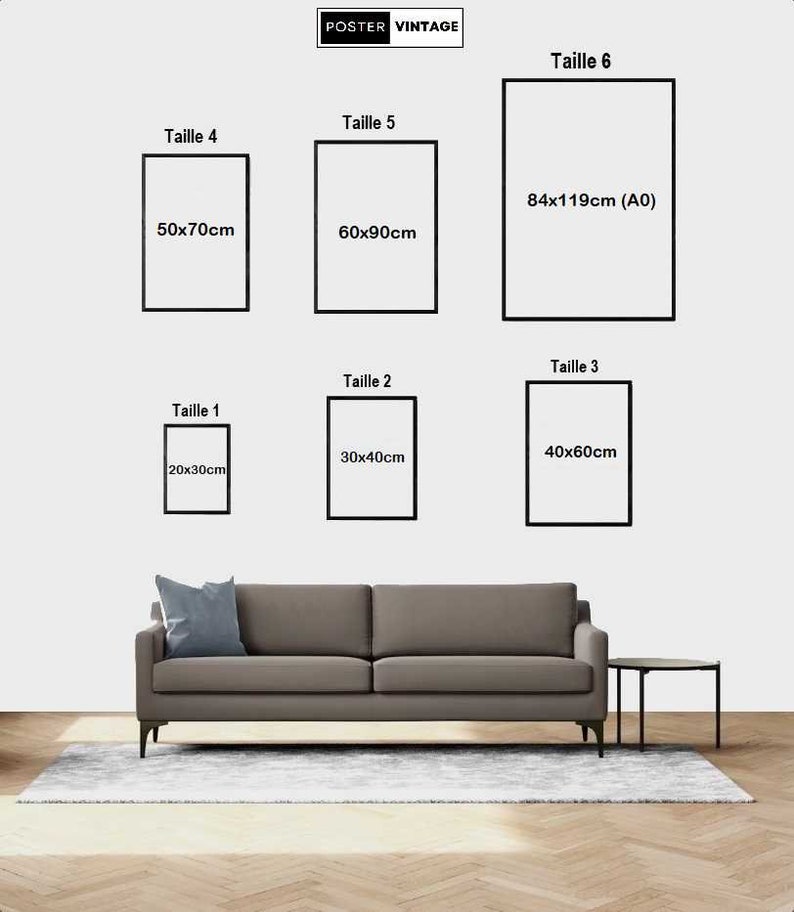 Vintage Car Poster quadrillette Peugeot Mich High Definition Matte