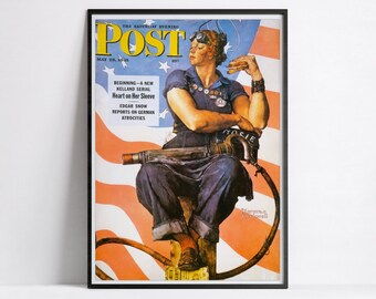 Propaganda poster "Rosie the Riveter" - High Definition - matte paper 230gr/m