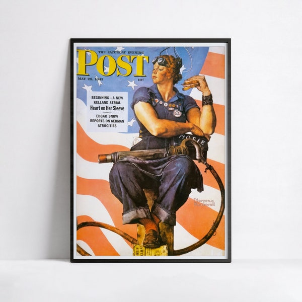 Affiche de propagande "Rosie la riveteuse" - Haute Définition - papier mat 230gr/m