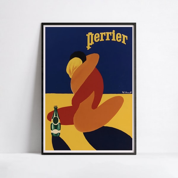 Affiche Perrier "Lunettes" - Villemot - Haute Définition - papier mat 230gr/m
