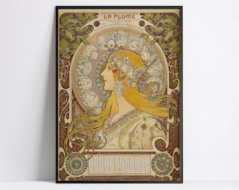 Alphonse Mucha "Zodiac" vintage poster - Art Nouveau - High Definition - matte paper 230gr/m2