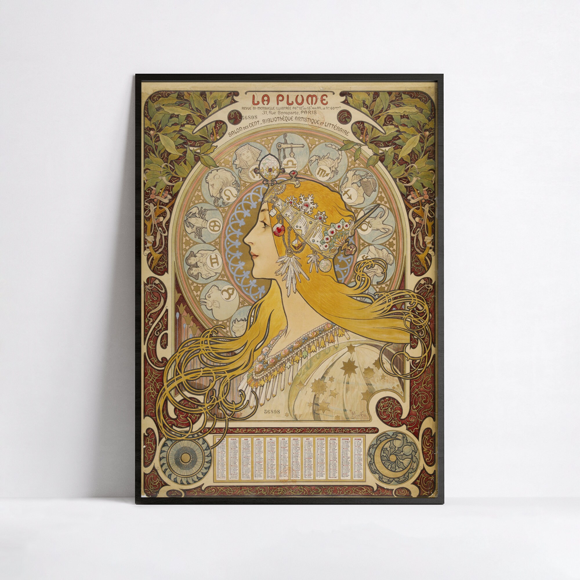 Alphonse Mucha "Zodiac" vintage poster - Art Nouveau - High Definition - matte paper 230gr/m2