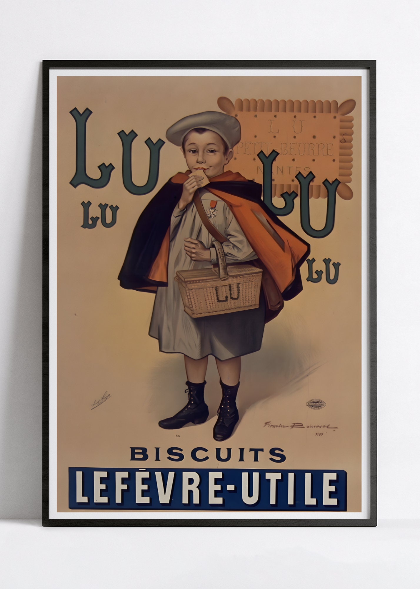 LULU Biscuits Lefèvre-Utile | Firmin Bouisset | 1930 | Wall