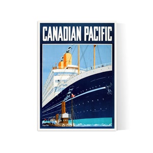 Vintage boat poster &quot;Canadian Pacific&quot; - High Definition - matte paper 230gr/m2