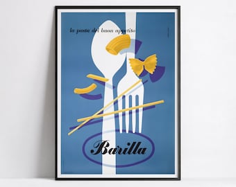 &quot;Barilla&quot; pasta poster - Erberto Carboni - High Definition - matte paper 230gr/m