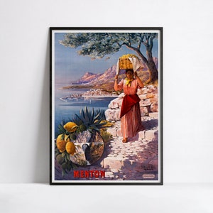 Poster vintage "Les Citrons de Menton" - Hugo D'Alesi - Alta Definizione - carta opaca 230gr/m2