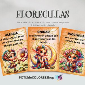 FLORECILLAS, 46 cartas oráculo tamaño mini, para obtener respuestas intuitivas en tu día a día con afirmaciones positivas