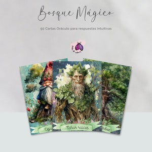BOSQUE MÁGICO, 50 cartas oráculo para obtener respuestas intuitivas en tu día a día. Incluye instrucciones básicas de uso