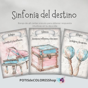 SINFONÍA del DESTINO, 46 cartas ORÁCULO para obtener respuestas intuitivas en tu día a día en lenguaje musical
