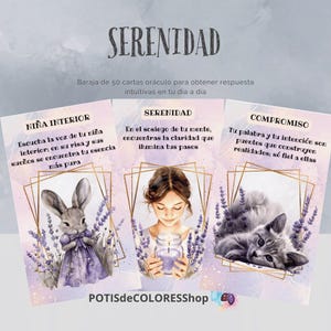 SERENIDAD, 50 cartas oráculo para obtener respuestas intuitivas en tu día a día, para apoyar tu evolución