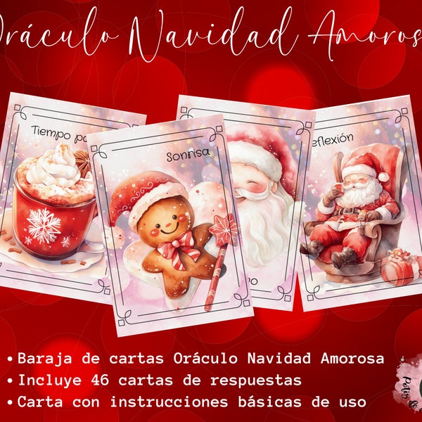 LOVING CHRISTMAS, intuitive answers in 46 oracle cards with sweet Christmas images