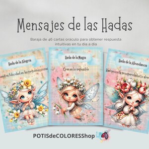 MENSAJES de las HADAS, 46 cartas oráculo tamaño mini, para obtener respuestas intuitivas en tu día a día.