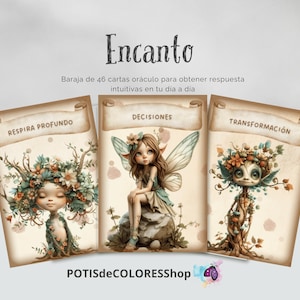 ENCANTO, 46 cartas oráculo para conectar contigo a través de mensajes directos y claros. Dos tamaños disponibles