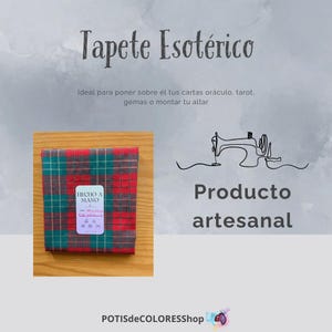 TAPETE ESOTÉRICO. Ideal para poner sobre él tus cartas oráculo, tarot, gemas o montar tu altar... Cosido con doble cara en tela de patchwork