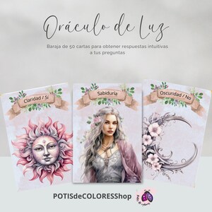 LUZ, 46 cartas oráculo para obtener respuestas intuitivas en tu día a día. Incluye instrucciones básicas de uso