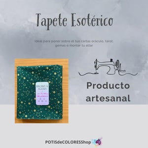 TAPETE ESOTÉRICO. Ideal para poner sobre él tus cartas oráculo, tarot, gemas o montar tu altar... Cosido con doble cara en tela de patchwork