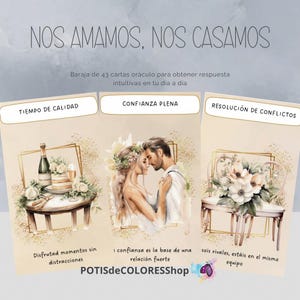 Nos AMAMOS, nos CASAMOS, 43 cartas oráculo con respuestas intuitivas en tu día a día, para apoyar tu evolución en la intimidad de tu pareja