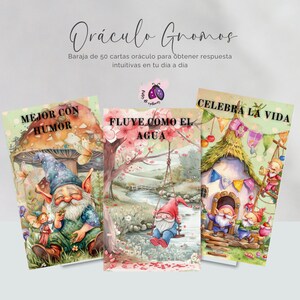 GNOMOS, 50 cartas oráculo  para obtener respuestas intuitivas en tu día a día. Incluye instrucciones básicas de uso