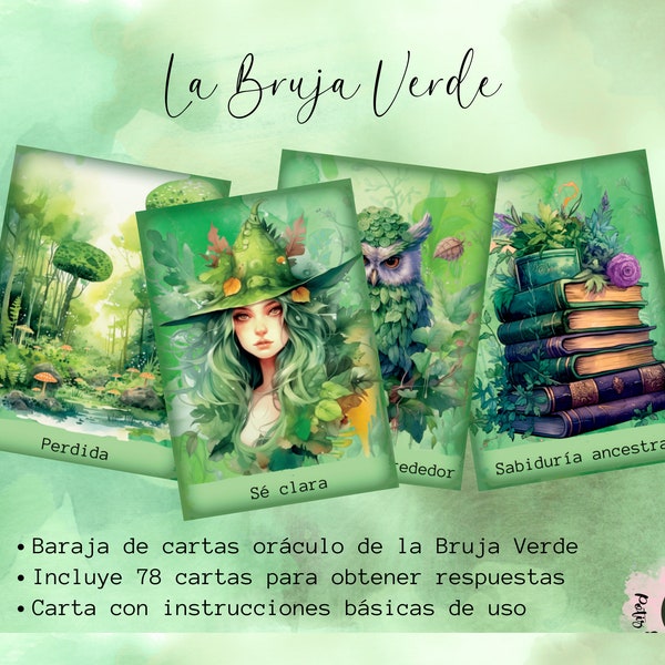 BRUJA VERDE, 78 cartas oráculo llenas de mensajes para ti