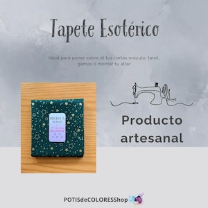 TAPETE ESOTÉRICO. Ideal para poner sobre él tus cartas oráculo, tarot, gemas o montar tu altar... Cosido con doble cara en tela de patchwork