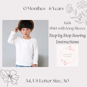 Kids T-Shirt Sewing Pattern: Easy Beginner PDF (0 Months to 6 Years)