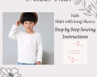 Patrón de costura de camiseta infantil: PDF fácil para principiantes (de 0 meses a 6 años)