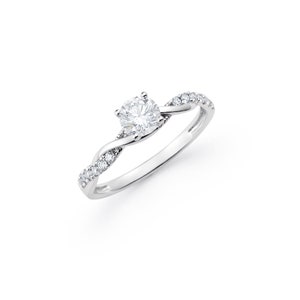 1/2 CTW Lab Grown Diamond Platinum Engagement Ring: Round Brilliant Cut