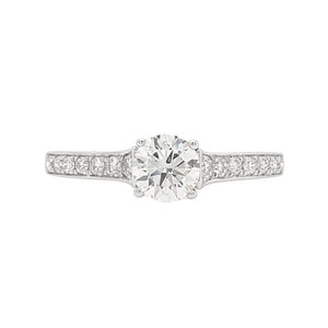 3/4 CTW Lab Grown Diamond Engagement Ring: Platinum Round Brilliant Cut