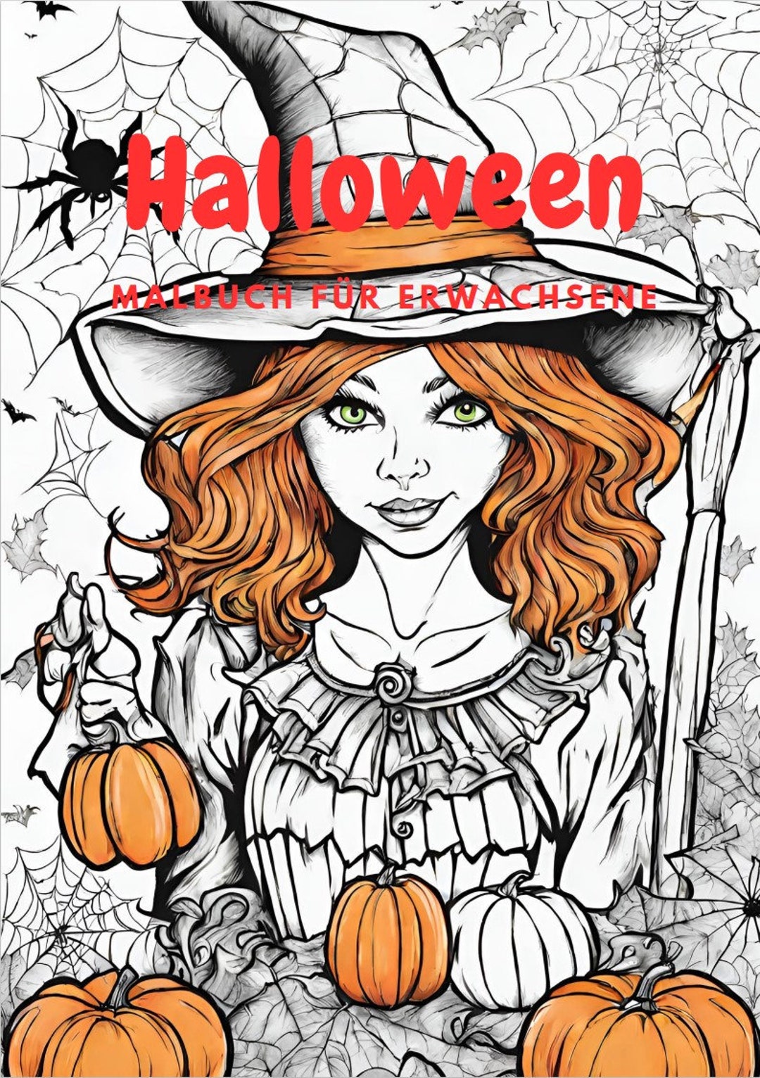 Halloween Coloring Book for Adults Etsy