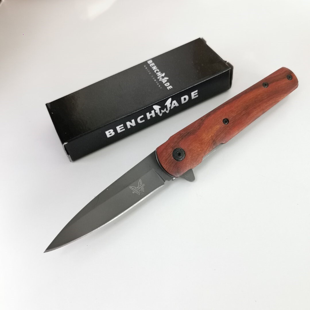 Knife BENCHMADE Pocket Knife Wooden Handle. Tourist Knife Etsy Australia