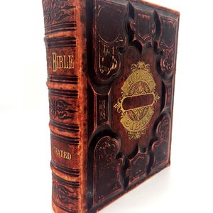 Victorian Illustrated Holy Bible — Weeks Family Archive Nineveh Afton New York — Pharmacy Certificate 1896 Obituary pressed flowers and hair