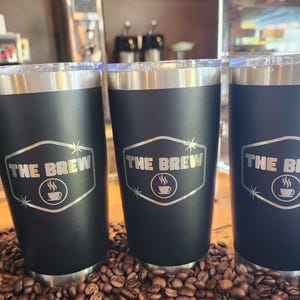 Coffee Tumbler - Custom Logo Engraved Corporate Gifts for Clients & Employees, Personalized Wholesale Tumblers, Bulk Order Options