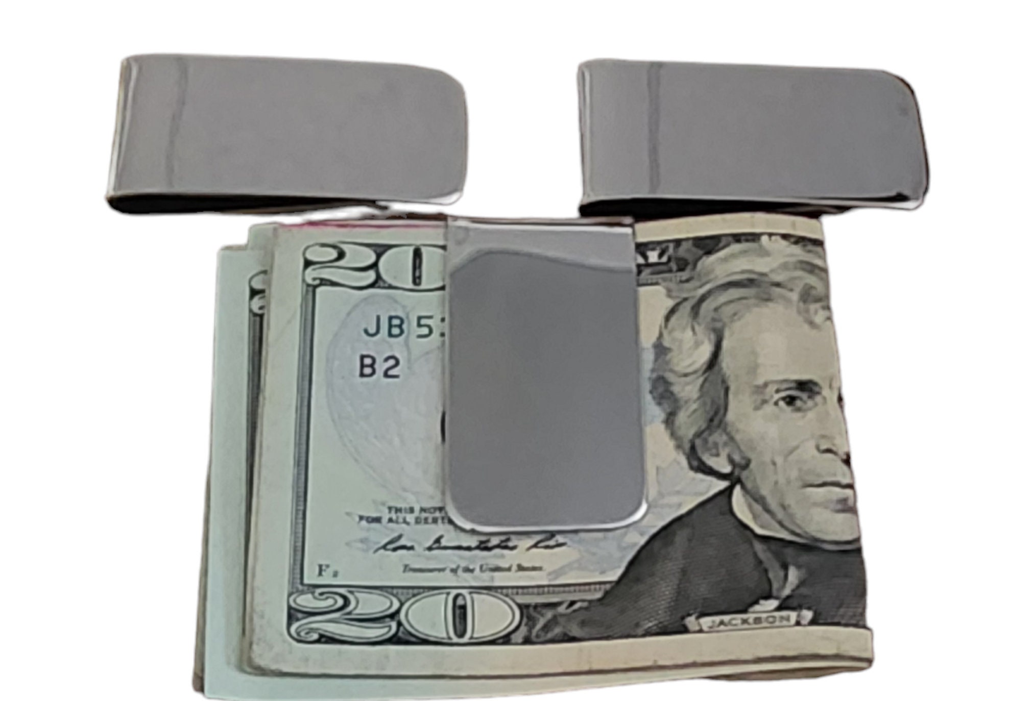 Personalized Silver Money Clip Custom Logo Laser Engraved - Etsy