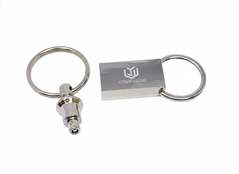Valet Keychains Silver Detachable Valet Keychain Logo Add Your Logo - Etsy