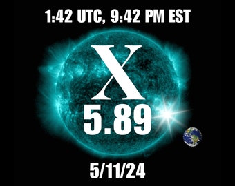 Activation de Solar Flare X5.89, 11 mai, puissantes énergies solaires