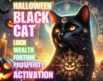Halloween Black Cat Luck Activation: Fortune, Wealth, and Prosperity Alignment