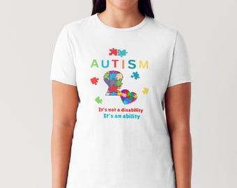 Vibrant Autism Awareness T-Shirt for Adults | Colorful Neurodiversity Tee | Comfortable Cotton Shirt for adult | Supportive Gift for adult