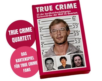 TRUE CRIME Quartett | True Crime Kartenspiel | True Crime Spiel | Quartett-Spiel | True Crime Fans | Spieleabend | Quartett