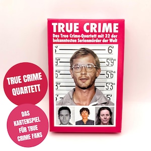 TRUE CRIME Quartett | True Crime Spiel | Quartett | Geschenk für True Crime Fans | Fans von True Crime Podcasts | Kartenspiel Spieleabend